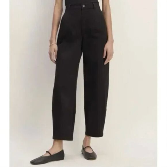 NEW Everlane The Utility Barrel Pant Womens 10 Tall 10T Black